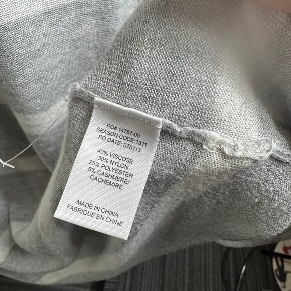 Splendid white and gray striped open long sleeve cardigan sweater - Picture 8 of 8